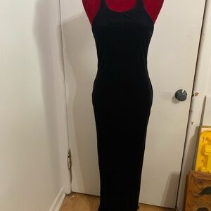 Red and Black Halter Bodycon Maxi Dress